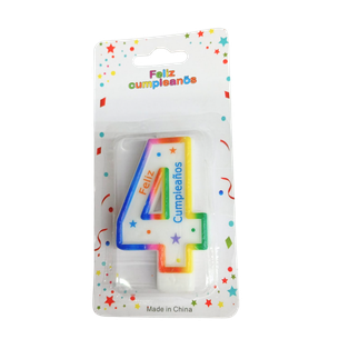 Vela, Cera, Blanco, No 4 ,