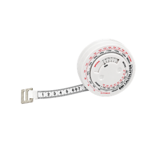 Cinta Metrica, Plástico, Blanco, 1.5 M , Calculadora Bmi
