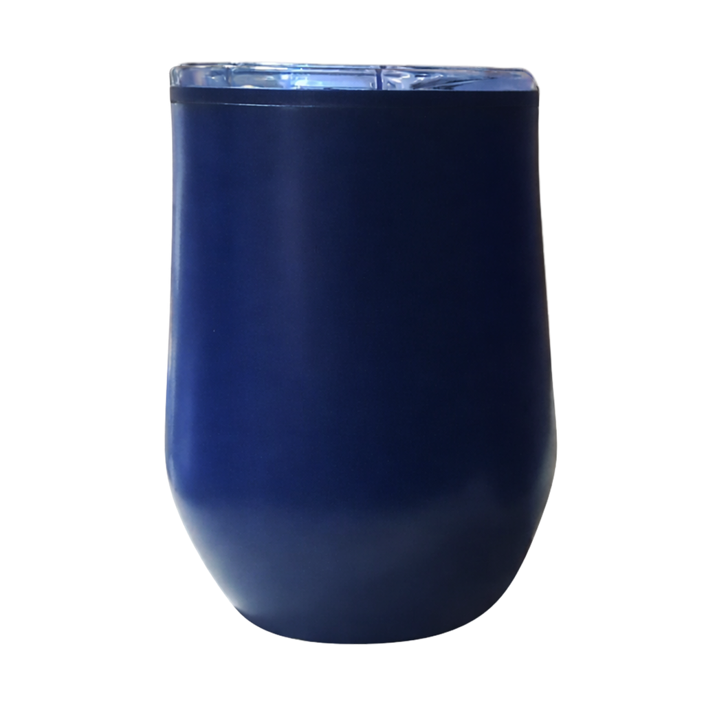 [P251191] Vaso, Acero Inoxidable, Azul Oscuro Mate, 330 Ml Vinero, doble pared de plástico interior 8.9*8.9*12.4