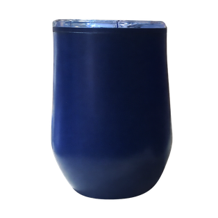 Vaso, Acero Inoxidable, Azul Oscuro Mate, 330 Ml Vinero, doble pared de plástico interior 8.9*8.9*12.4