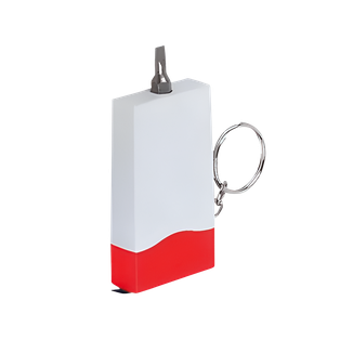 Llavero, Plástico, Rojo, 6.4*3.4*1.4 Centimetros, Wave Con Metro Y Puntas Desarmador