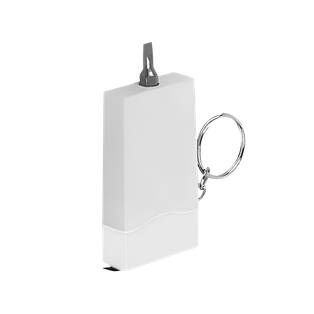 Llavero, Plástico, Blanco, 6.4*3.4*1.4 Centimetros, Wave Con Metro Y Puntas Desarmador