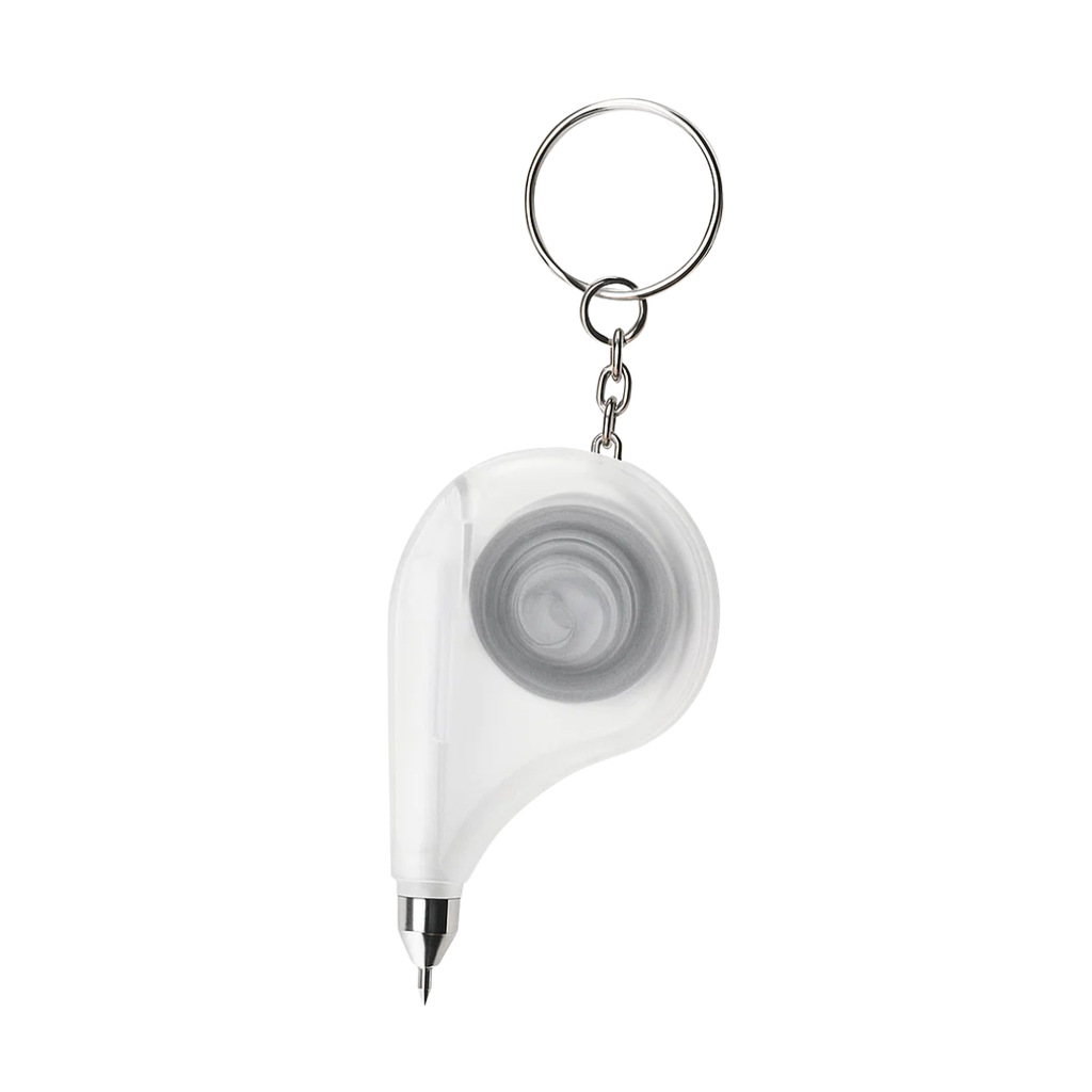 [P266117] Llavero, Plástico, Blanco, 6.4*3.4*1.4 Centimetros, Gota Con Metro