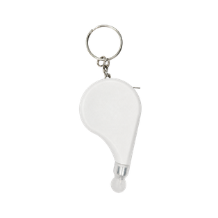 Llavero, Plástico, Blanco, 6.4*3.4*1.4 Centimetros, Gota Con Metro
