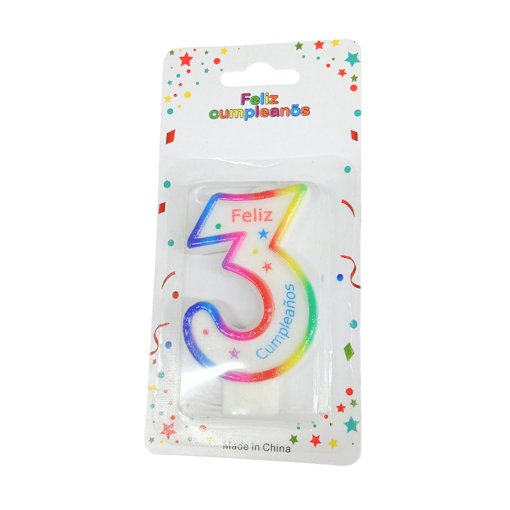 [F441340] Vela, Cera, Blanco, No 3 ,