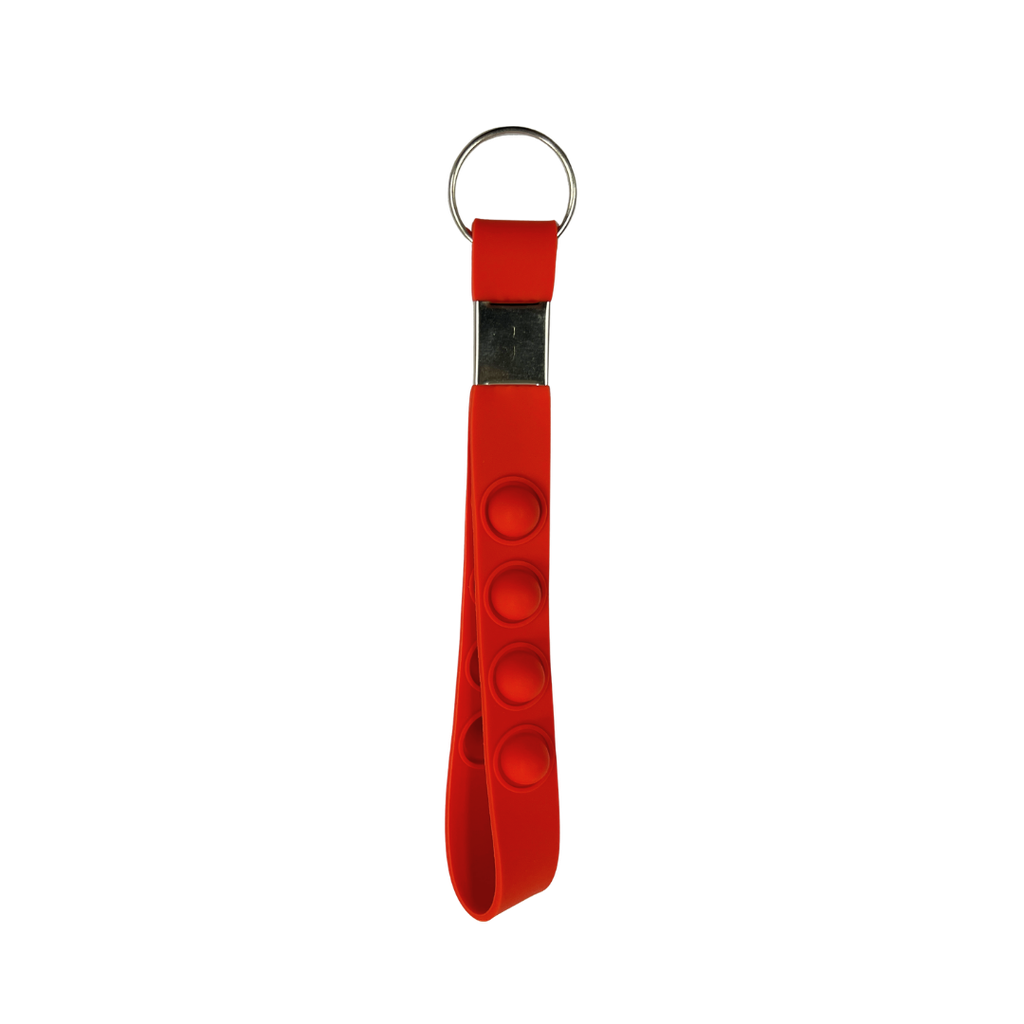 [P266132] Llavero, Silicón, Rojo, 16*1.6 Centimetros, Cinta Pop Up