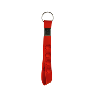 Llavero, Silicón, Rojo, 16*1.6 Centimetros, Cinta Pop Up