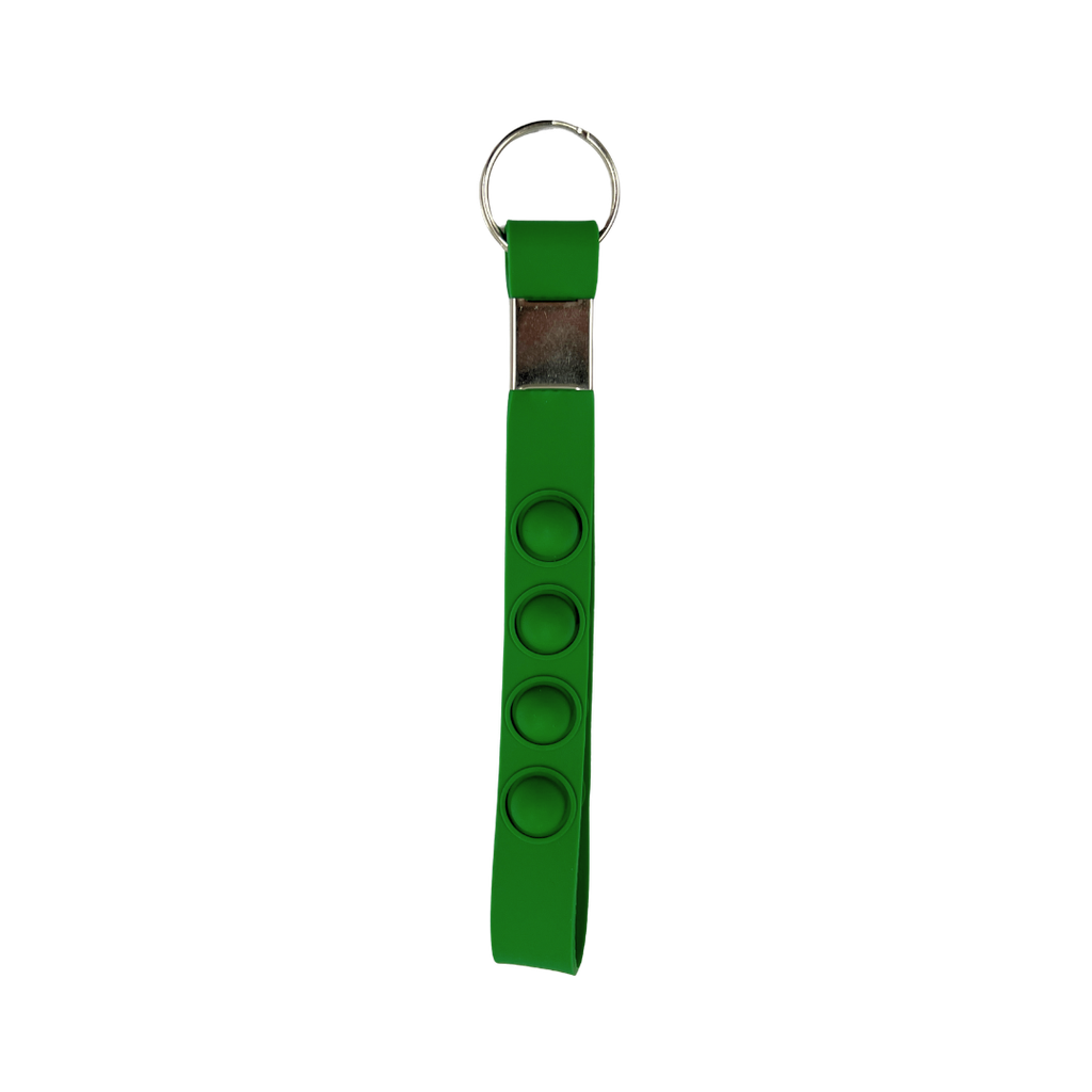 [P266134] Llavero, Silicón, Verde, 16*1.6 Centimetros, Cinta Pop Up
