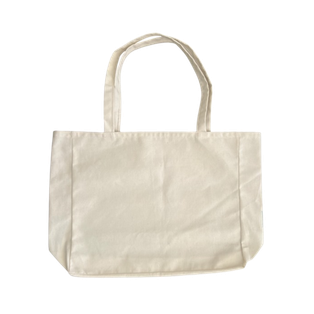 Bolsa, Manta Cruda, Natural (blanco), 36*31*10 Centimetros, Con Agarrador De Manta