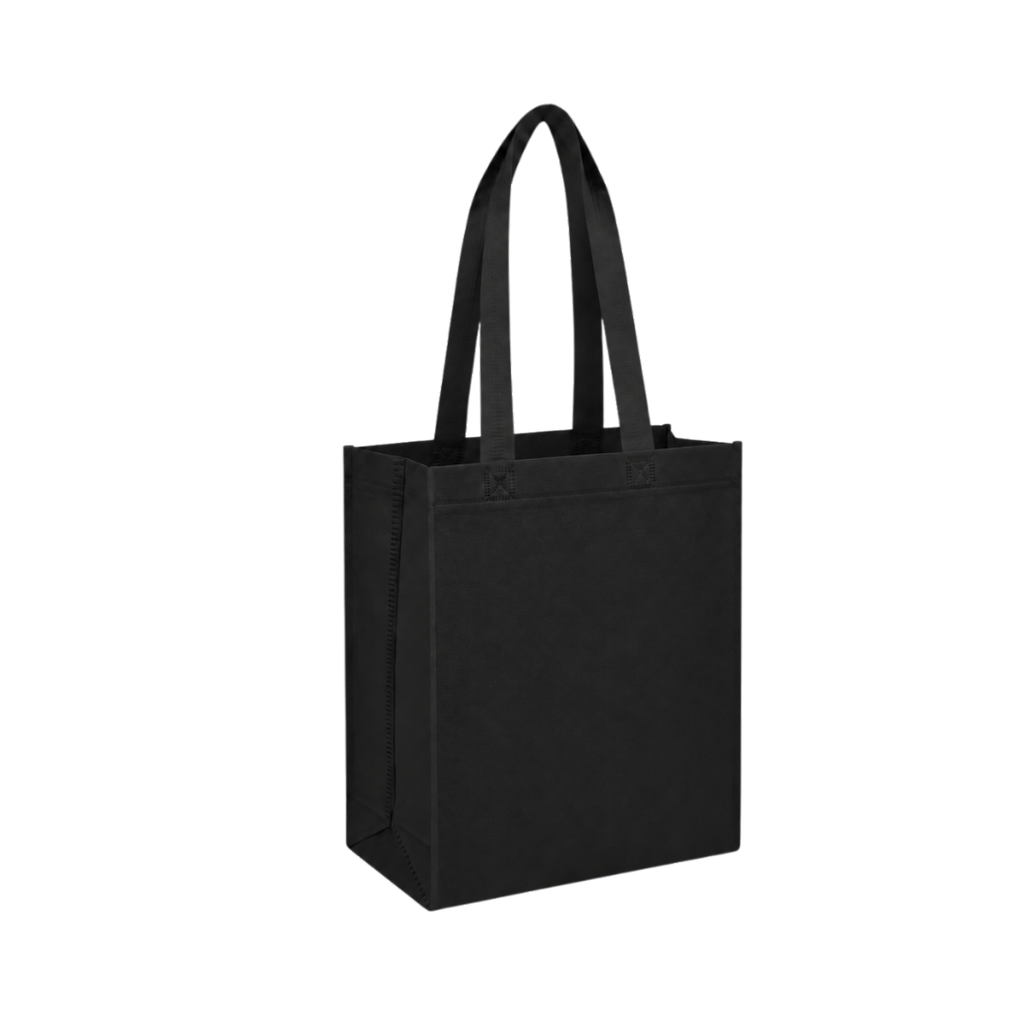 [P266060] Bolsa Ecologica negro 40*35*12 cm con fuelle sellada 80g