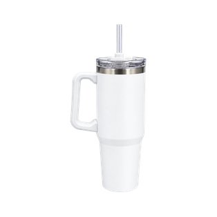 Taza Acero Inoxidable Blanco 30  Oz Doble Pared Con Pajilla