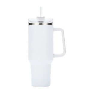 Taza Acero Inoxidable Blanco 30  Oz Doble Pared Con Pajilla