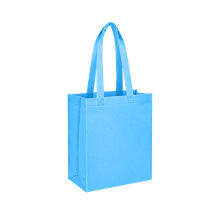 Bolsa Ecologica Celeste 40*35*12 cm Con Fuelle Sellada 80g