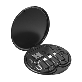 Cable Plástico Negro 8*8*1 cm Redondo 5 Pcs Puntas Varias