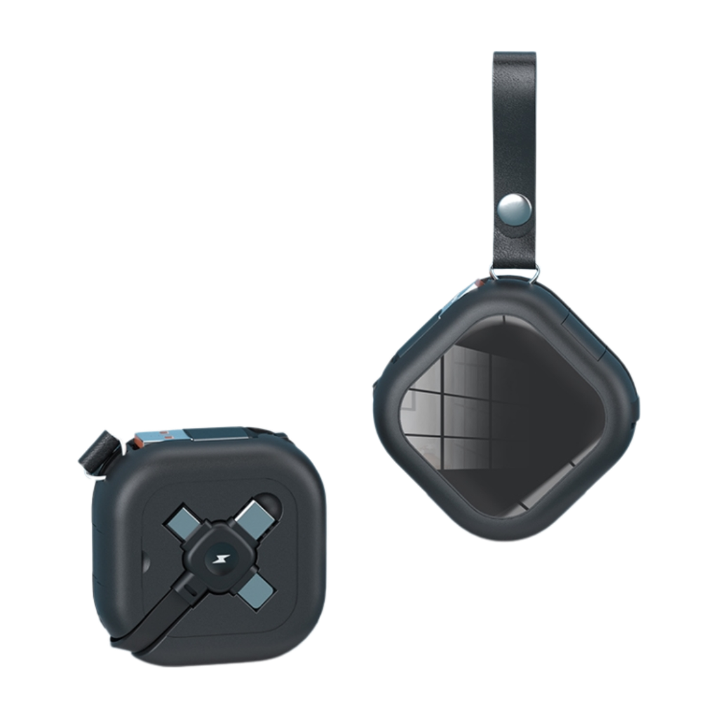 [TG104166] Cable Plástico Negro 1 M  Cuadrado De Triple Punta