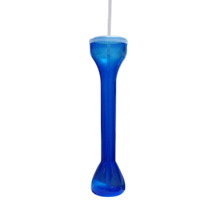 Yarda Plástico Azul 800 Ml  40*9 Cm Con Tapa Y Pajilla