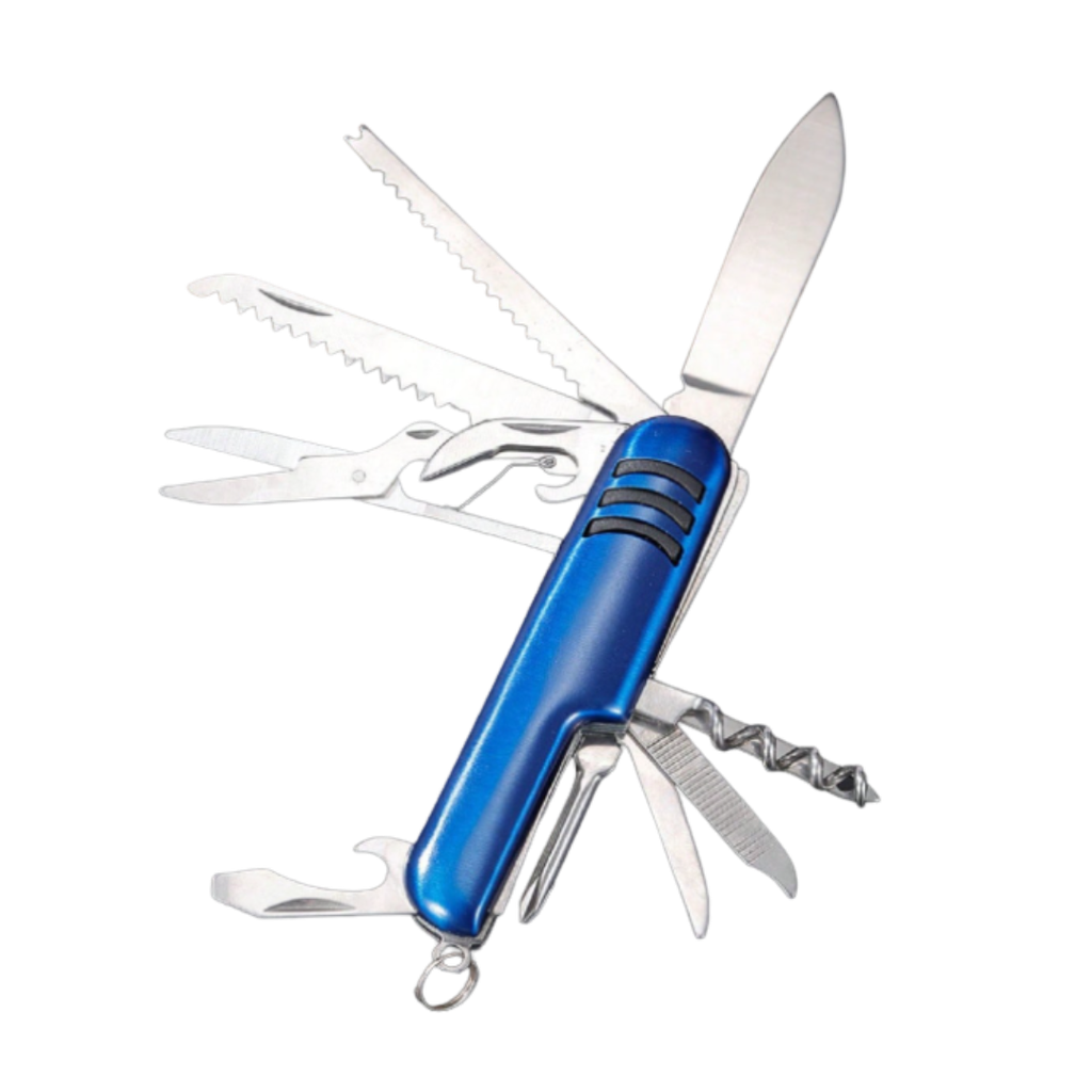 [H950442] Navaja Acero Inoxidable Azul 11 Funciones