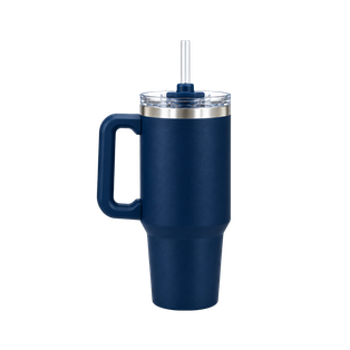 TAZA, ACERO INOXIDABLE, AZUL OSCURO, 30 oz, BOLDYS DOBLE PARED CON PAJILLA
