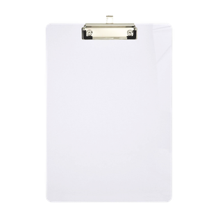 TABLA PLÁSTICO BLANCO A4 PARA ESCRIBIR CON GANCHO SIMPLE