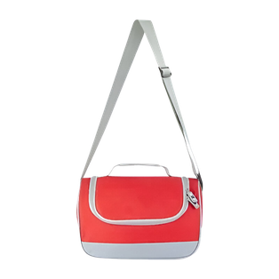 LONCHERA, OXFORD, ROJO, 29*15*20 cm, CLEAR ALUMINIZADA