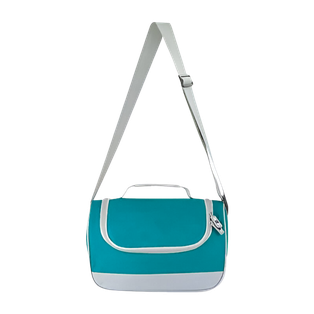 LONCHERA, OXFORD, AQUA, 29*15*20 cm, CLEAR ALUMINIZADA