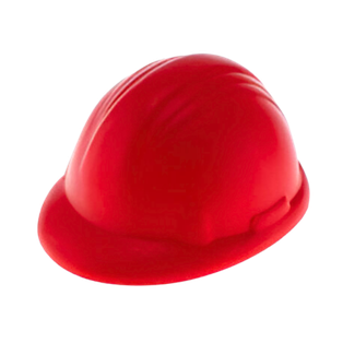ANTIESTRES, PU, ROJO, 8.2*7*4.5 cm, FORMA DE CASCO DE SEGURIDAD