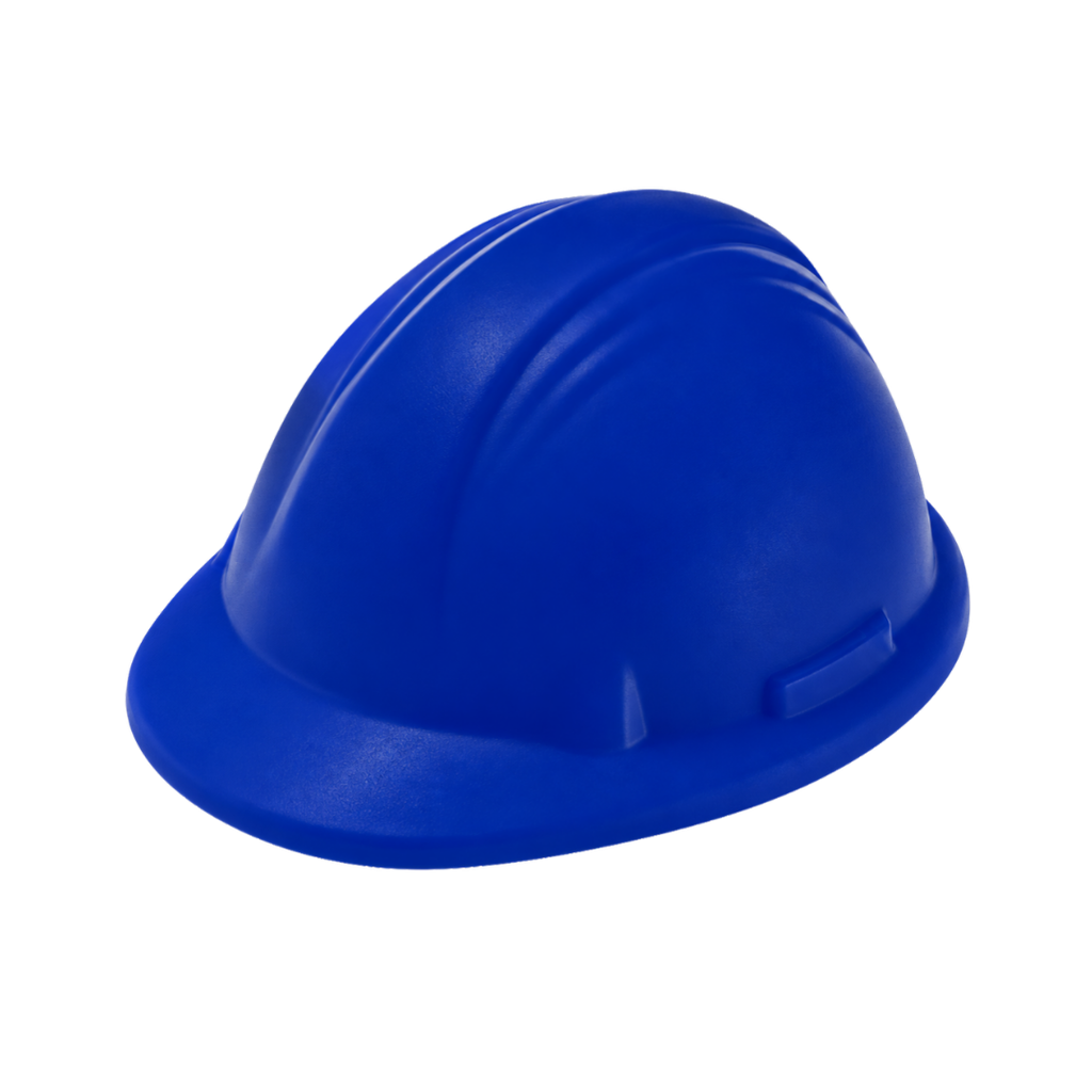 [P299014] ANTIESTRES, PU, AZUL, 8.2*7*4.5 cm, FORMA DE CASCO DE SEGURIDAD
