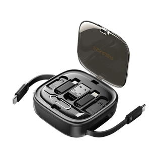 CABLE, PLÁSTICO, NEGRO, extensible 6 en 1 de carga rápida