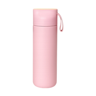 PACHÓN, ACERO INOXIDABLE, ROSADO, 600 ml, Camly 7*23 cm doble pared top de bambú