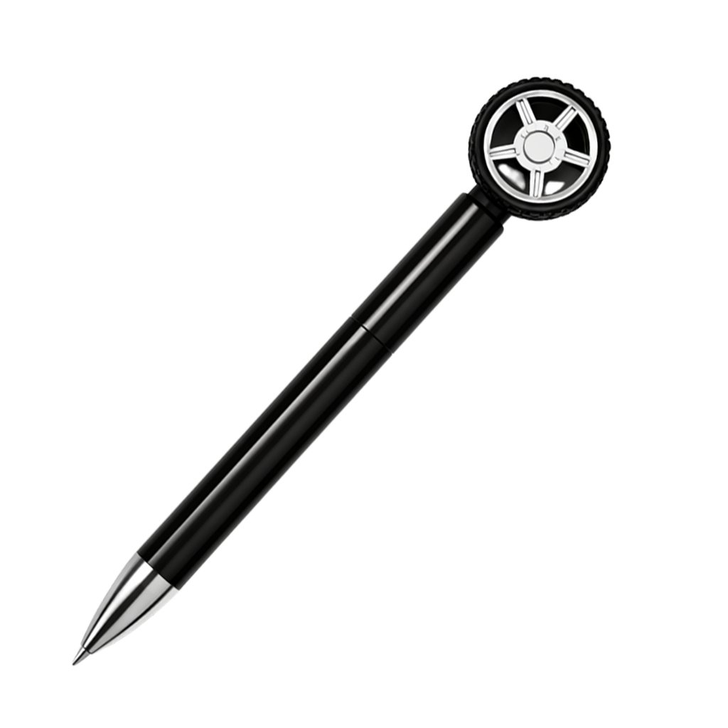 [P299031] LAPICERO, PLÁSTICO, NEGRO, 14.5 cm, Llanta giratoria