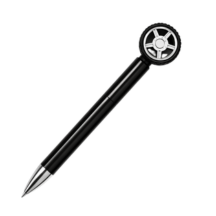 LAPICERO, PLÁSTICO, NEGRO, 14.5 cm, Llanta giratoria