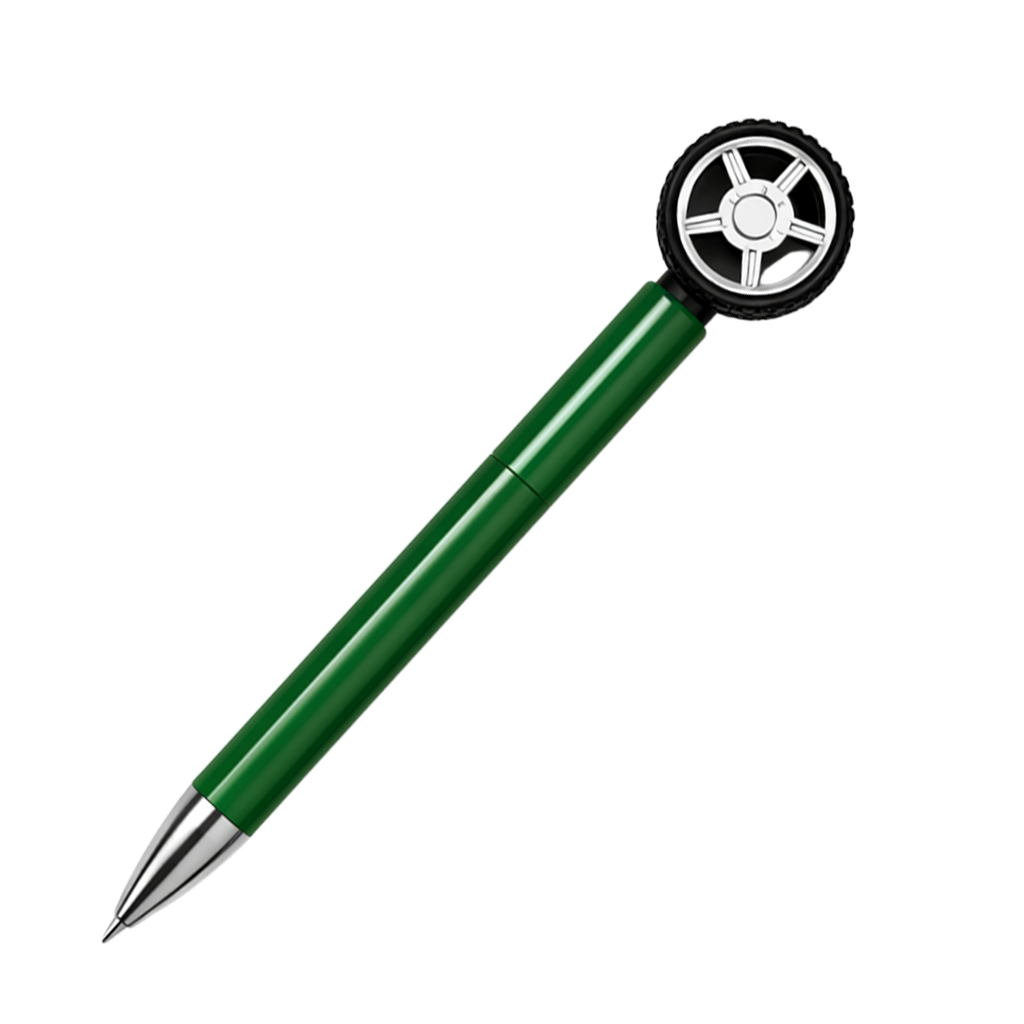 [P299033] LAPICERO, PLÁSTICO, VERDE, 14.5 cm, LLANTA GIRATORIA