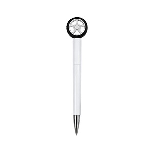 LAPICERO, PLÁSTICO, BLANCO, 14.5 cm, LLANTA GIRATORIA