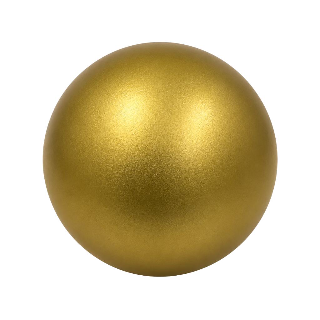 [P299040] ANTIESTRES, POLIURETANO, DORADO, 6.3 CM, FORMA DE PELOTA
