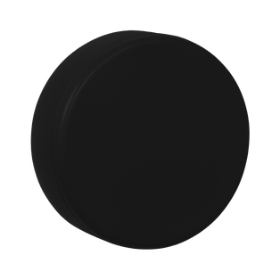 Antiestrés Poliuretano negro 7.5*7,5*2.5 cm redondo