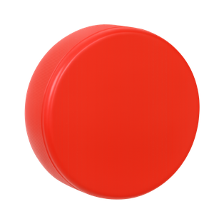 Antiestrés Poliuretano rojo 7.5*7,5*2.5 cm redondo