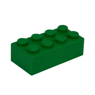 Antiestrés Poliuretano verde 7.8*4*2.8CM lego rectangular 4x2