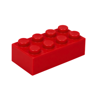 Antiestrés Poliuretano rojo  7.8*4*2.8CM lego rectangular 4x2