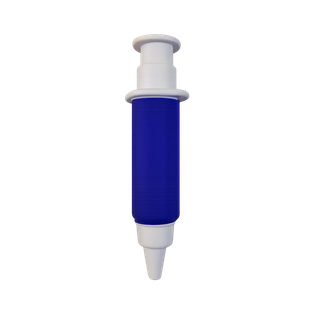 Antiestrés Poliuretano azul reflex 15*2.5 forma de jeringa