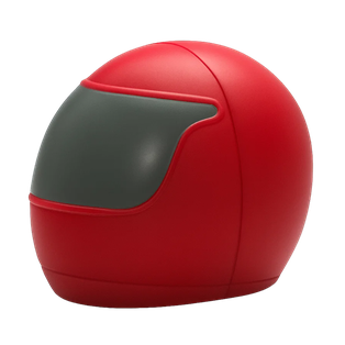 Antiestrés Poliuretano  rojo 8.3*6.9*4.6 forma de casco de moto visor gris