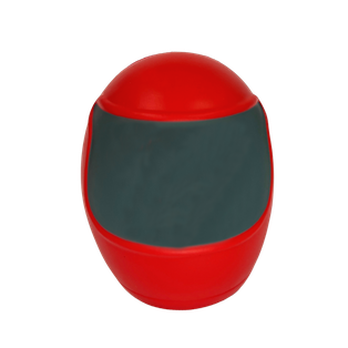 Antiestrés Poliuretano  rojo 8.3*6.9*4.6 forma de casco de moto visor gris