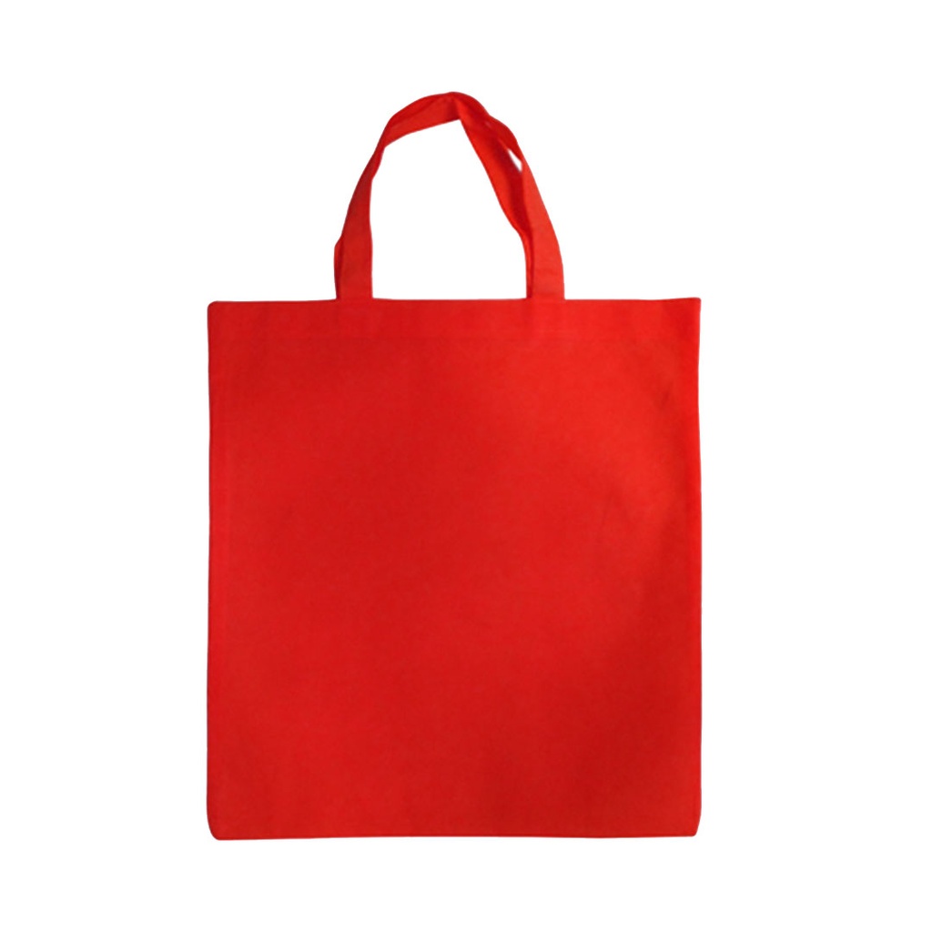 [P240152] bolsa, tela ecológica, rojo, 80 gms 40*35 centimetros, plana sin fuelle cosida