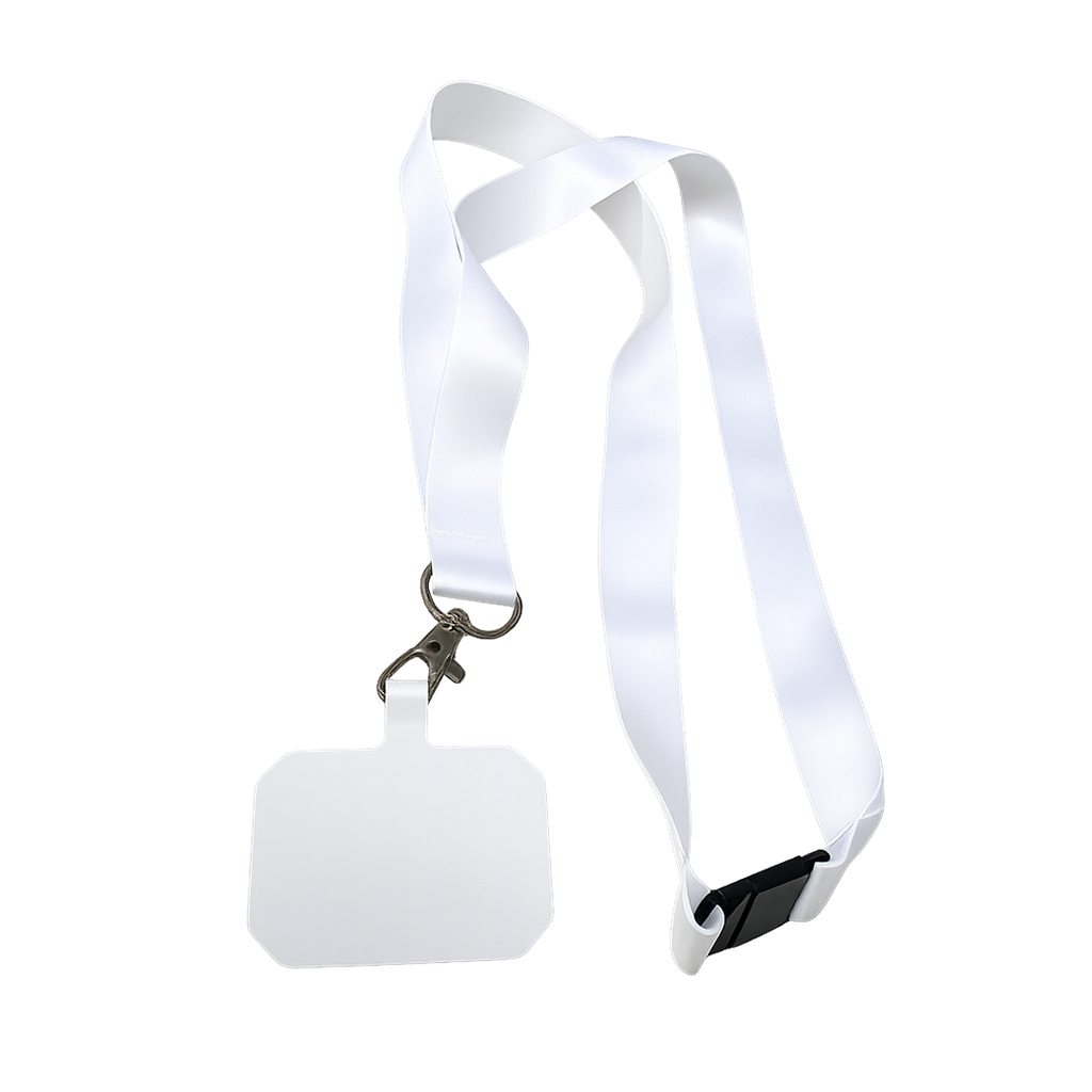 [P266209] Cinta, poliester, blanco, 90*2 cm, porta celular
