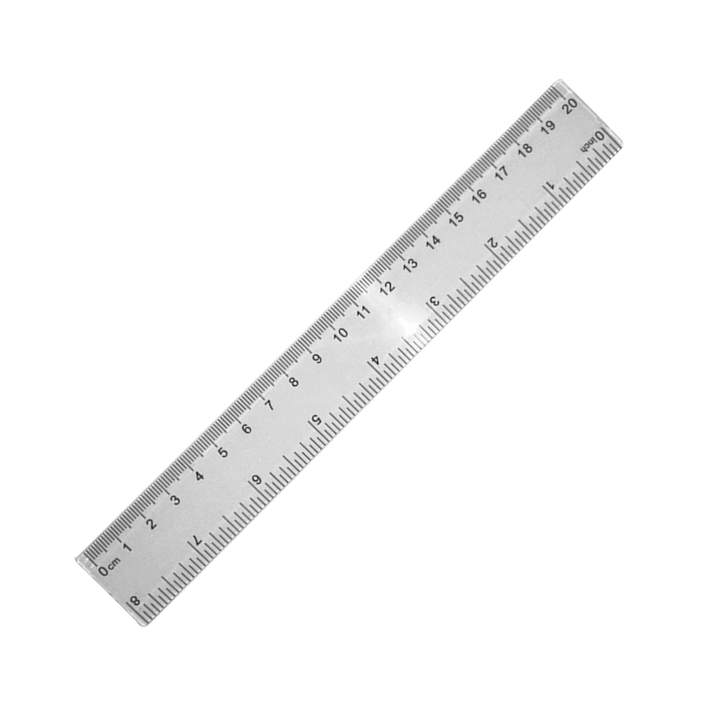 [P280828] Regla, plástico, transparente, 20 cm