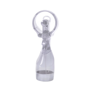 Ventilador, plástico, transparente, Mist con spray manual y cinta para colgar