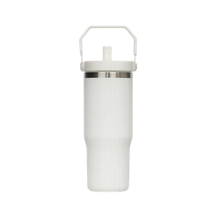 Vaso, Acero Inoxidable, blanco, 30 oz, Hydra doble pared con agarrador y boquilla
