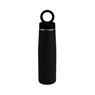 Termo, acero inoxidable, negro, 550ml, Sutra doble pared con anillo magnético para celular