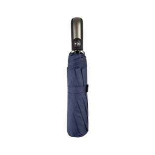 Sombrilla, poliester, azul, 21", de mano full automática 8 páneles mango placa metálica bolsa de tela