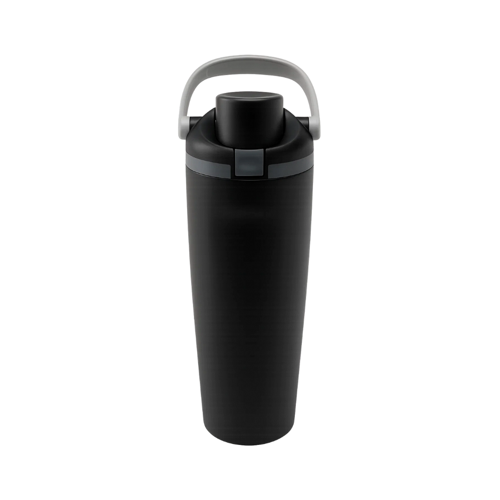 [P299091] Termo, acero inoxidable, negro, 30 oz, Yawa de boquilla con tapa de seguridad