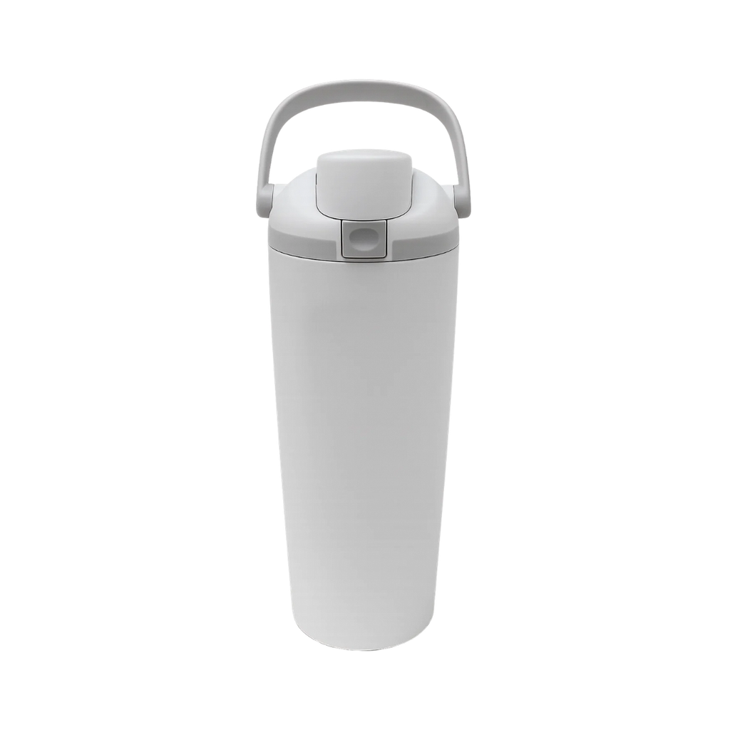 [P299092] Termo, acero inoxidable, blanco, 30 oz, Yawa de boquilla con tapa de seguridad